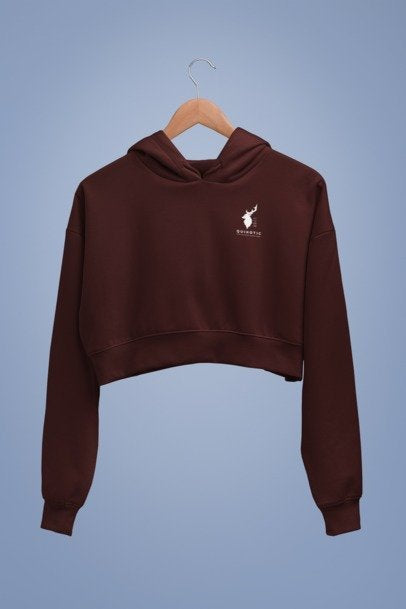 Stellar Crop Hoodies - Maroon