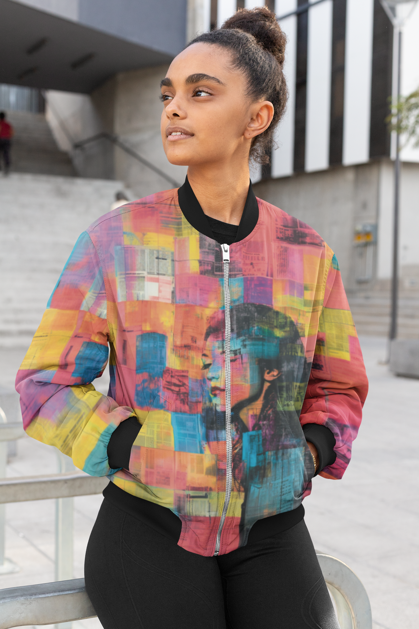 News Print - Women's Bomber