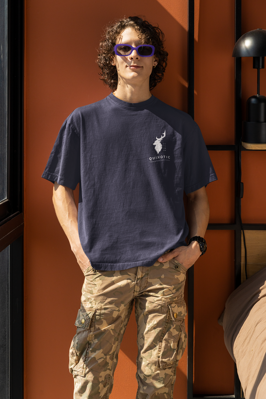 Premium Terry Oversized TShirt - Solids - Men - Navy