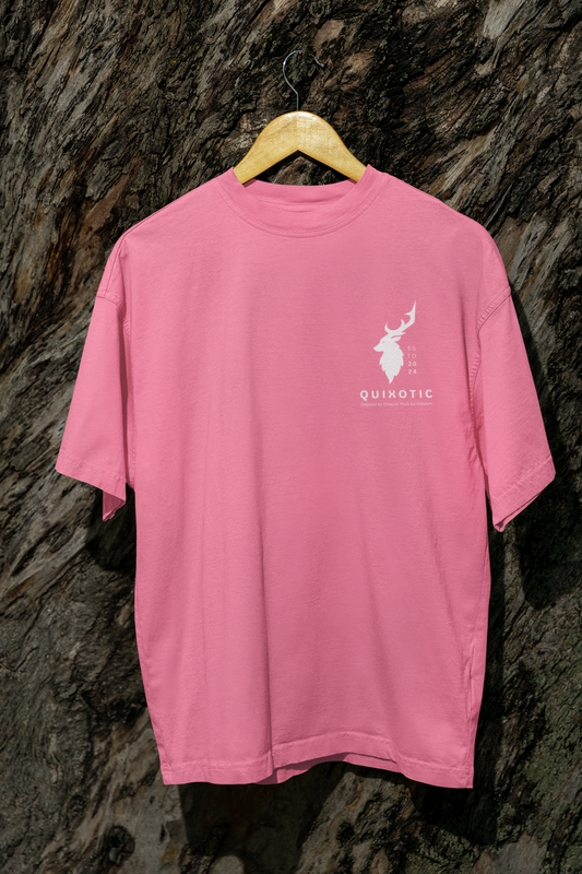 Premium Terry Oversized TShirt - Solids - Men - Flamingo