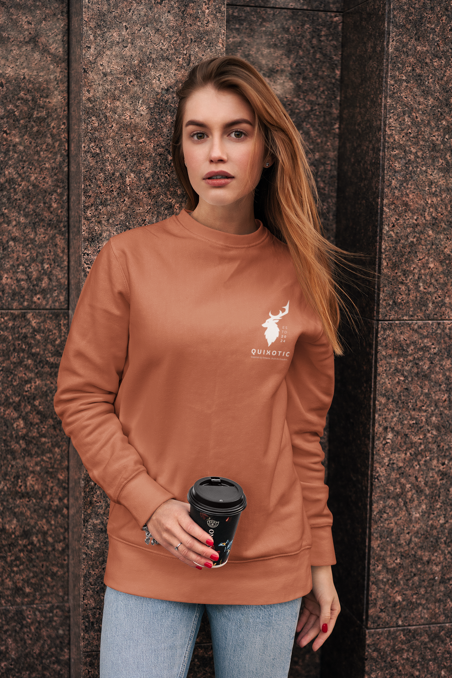 Cozy Essential Sweatshirt - Coral